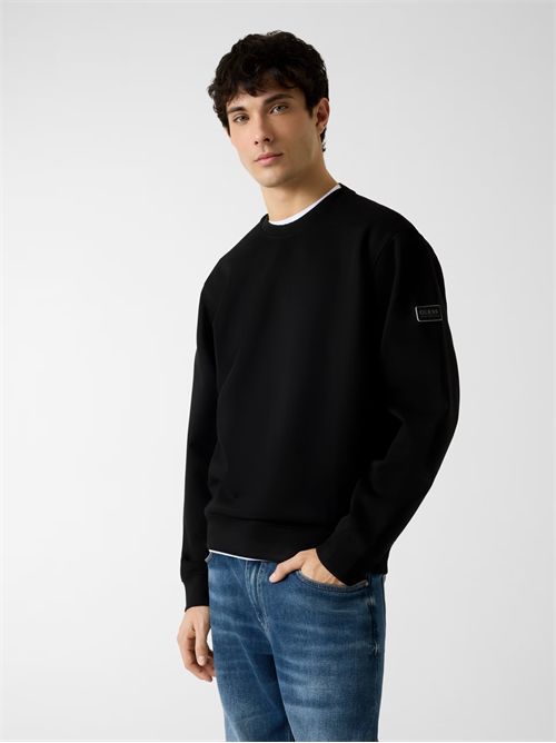 Felpa in scuba GUESS | M6RQ03KD132/JBLK